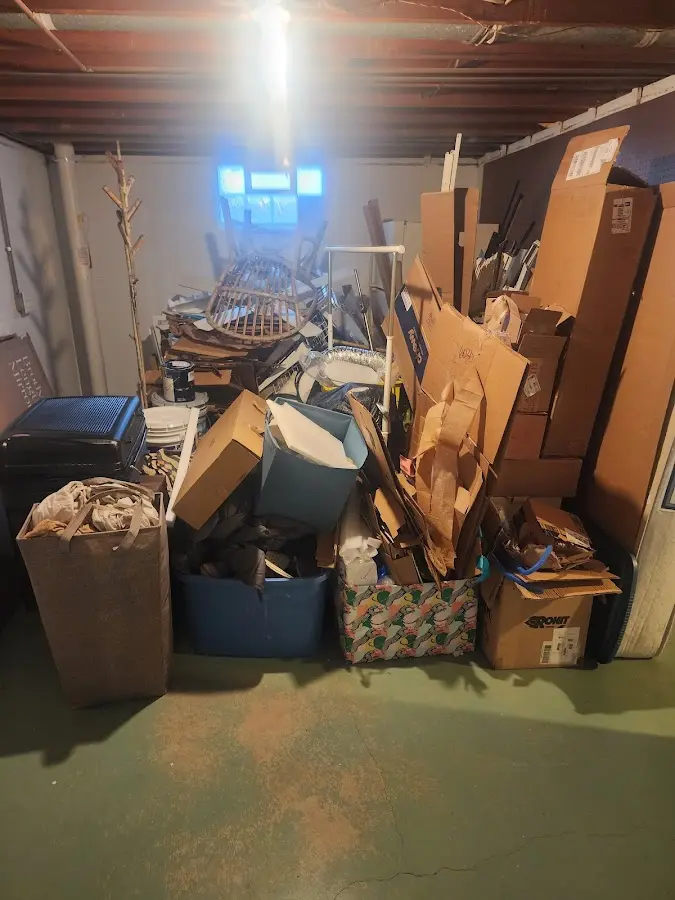 Roll-off dumpster container at job site for Concrete Dumpster Rental in St. Charles